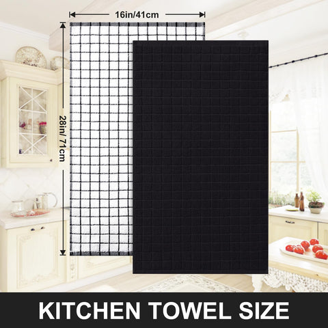Homaxy toallas de cocina con diseño a cuadros negros para cocina elegante