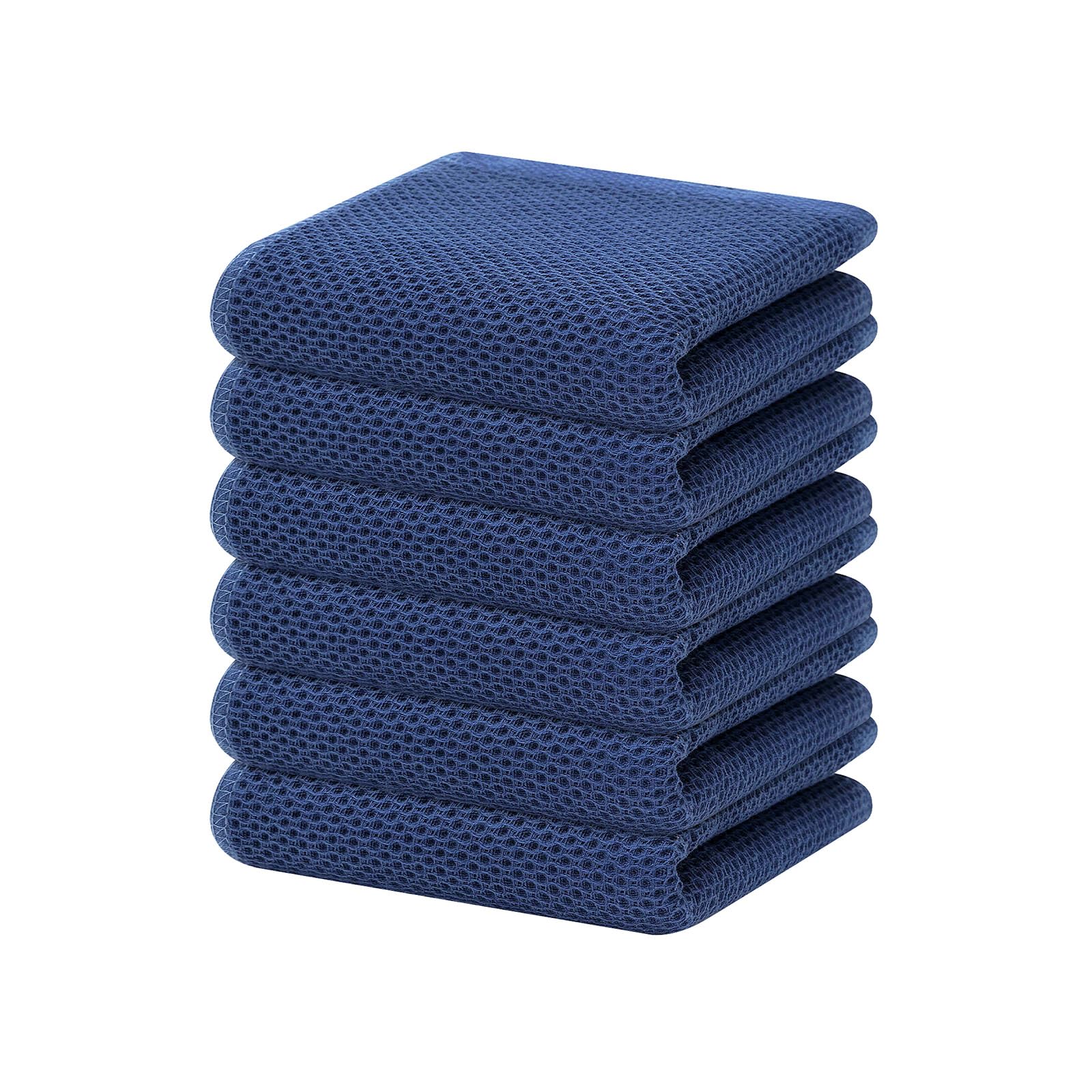 Homaxy toallas cocina gofre azul marino 13x28, absorben rápido para secar platos
