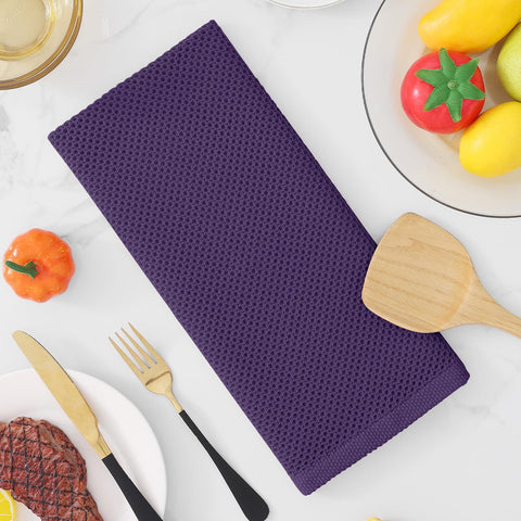 Toallas de cocina con algodon 100% y diseño panal para mayor absorbencia.