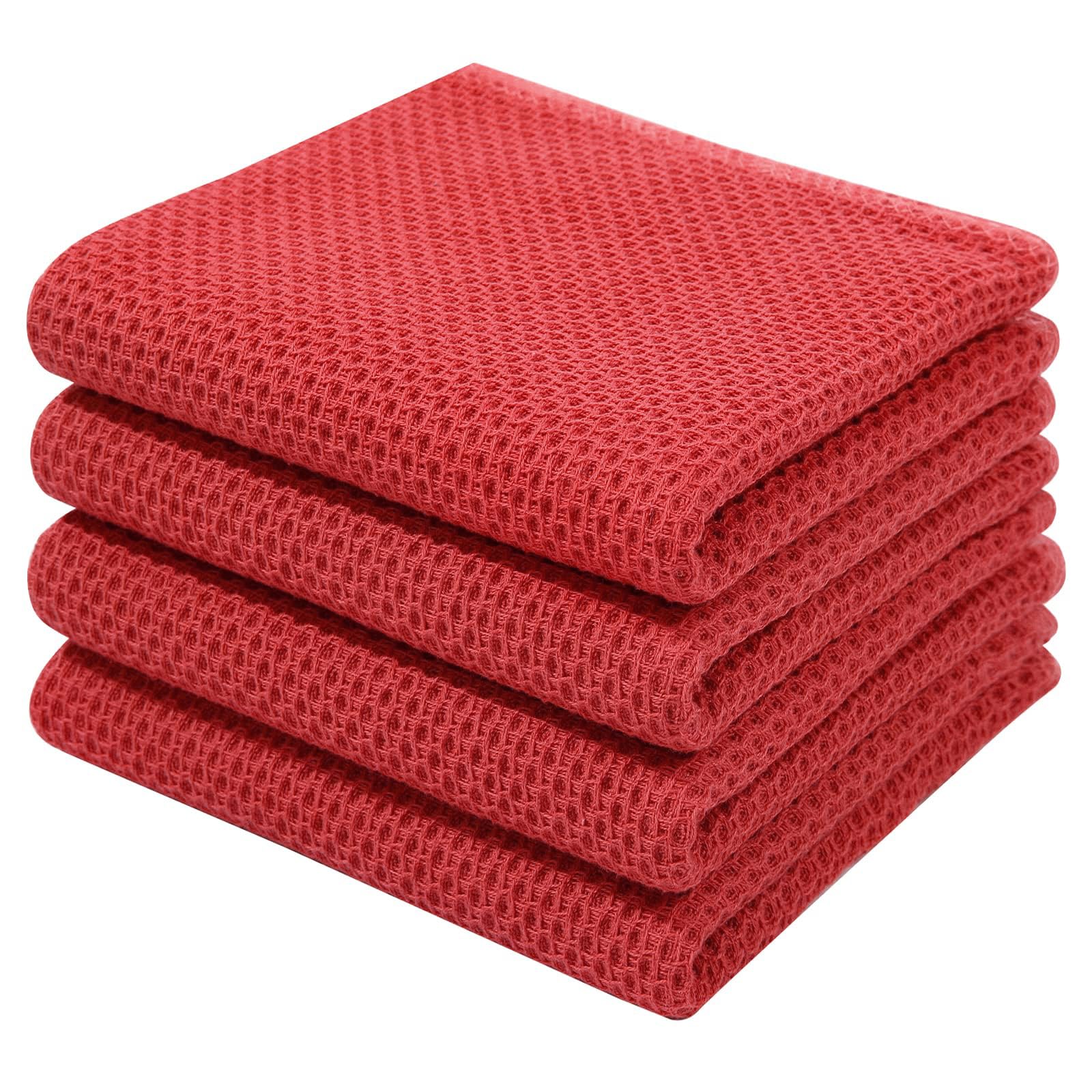 Homaxy toallas de cocina 100% algodón con panal, suavidad que protege utensilios.