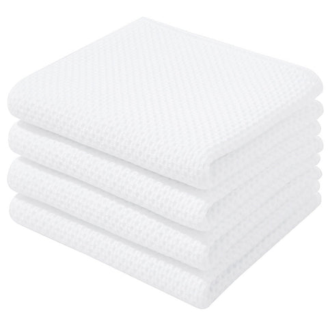 Homaxy toallas de cocina con panal blanco, suaves y duraderas.