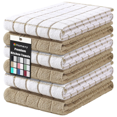 Toallas Homaxy premium algodón 16x28, suaves para secar platos