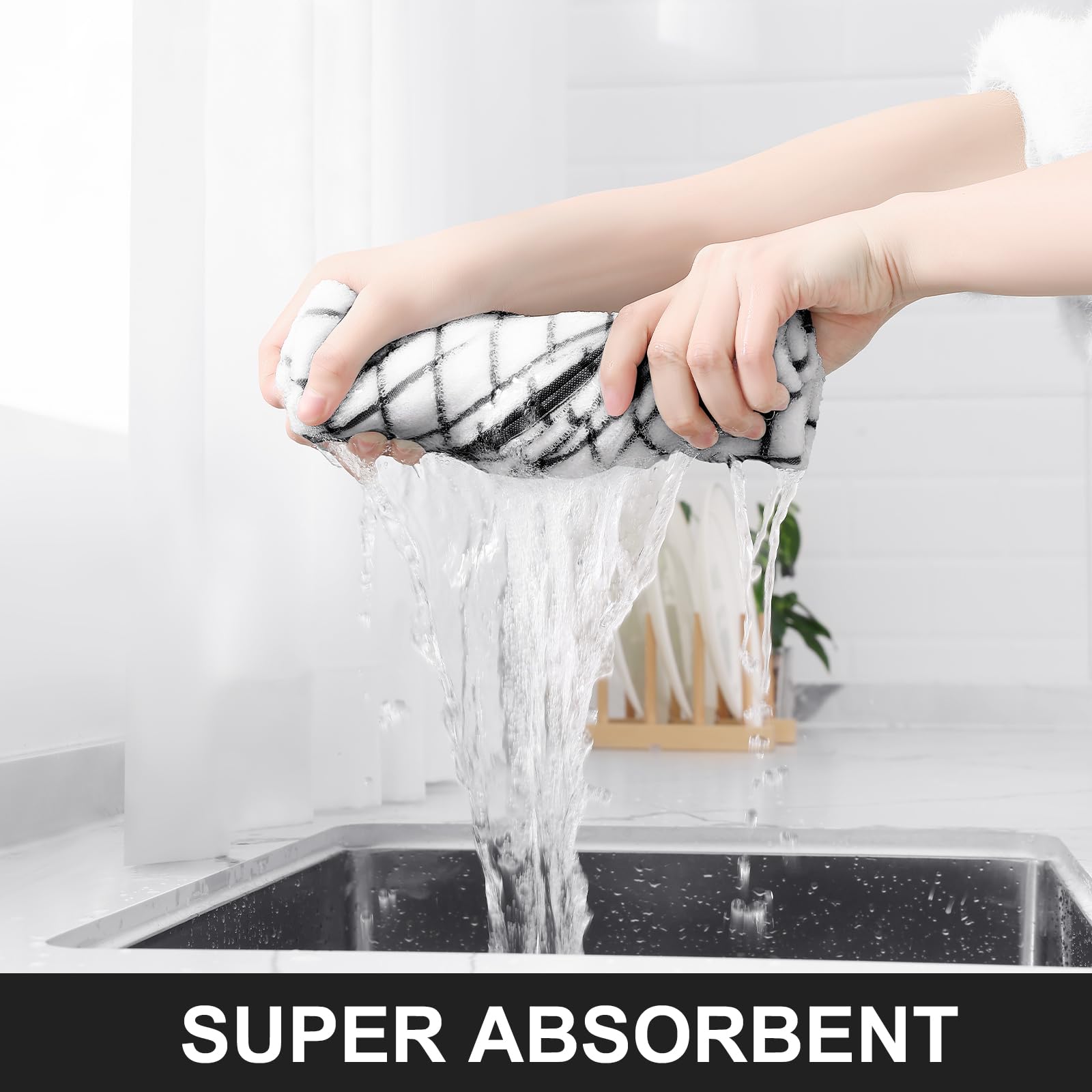 Homaxy toallas de cocina tacto suave ideal para secar platos