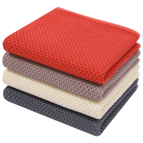Toallas Homaxy para cocina con tejido panal 100% algodón suaves y duraderas.
