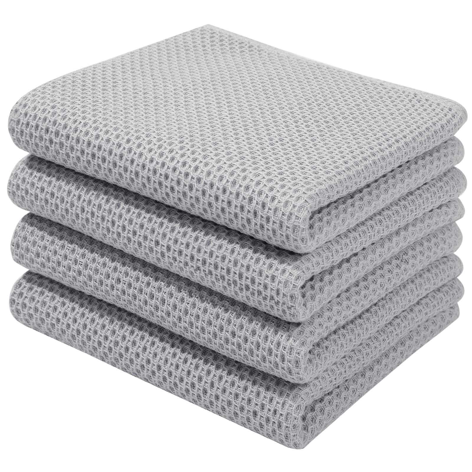 Toallas Homaxy con tejido panales de algodón, suaves y absorbentes para la cocina
