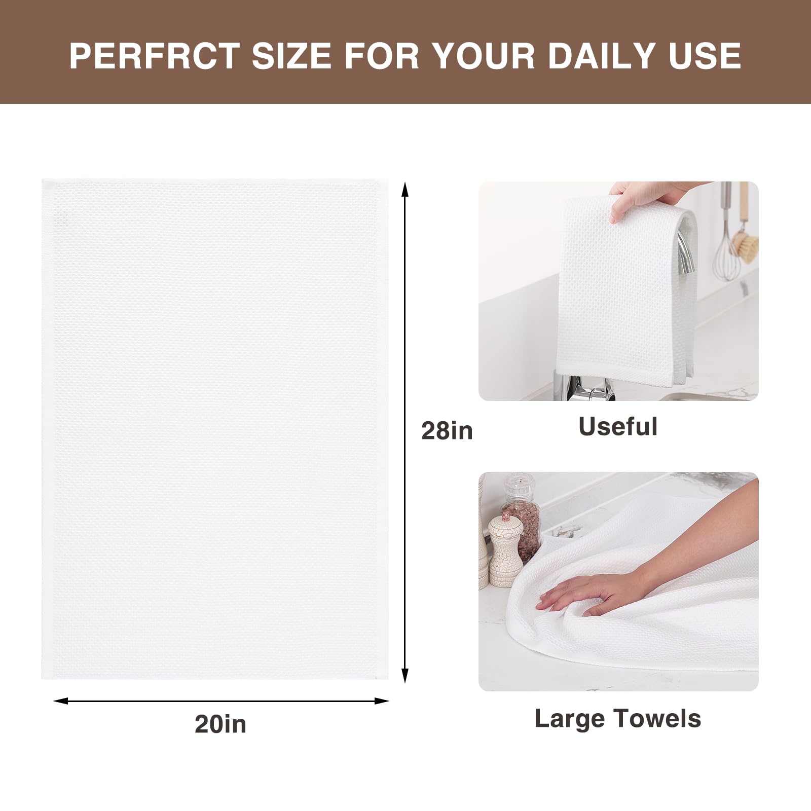 Toallas Homaxy con tejido panal para durabilidad y ventilación en la cocina.