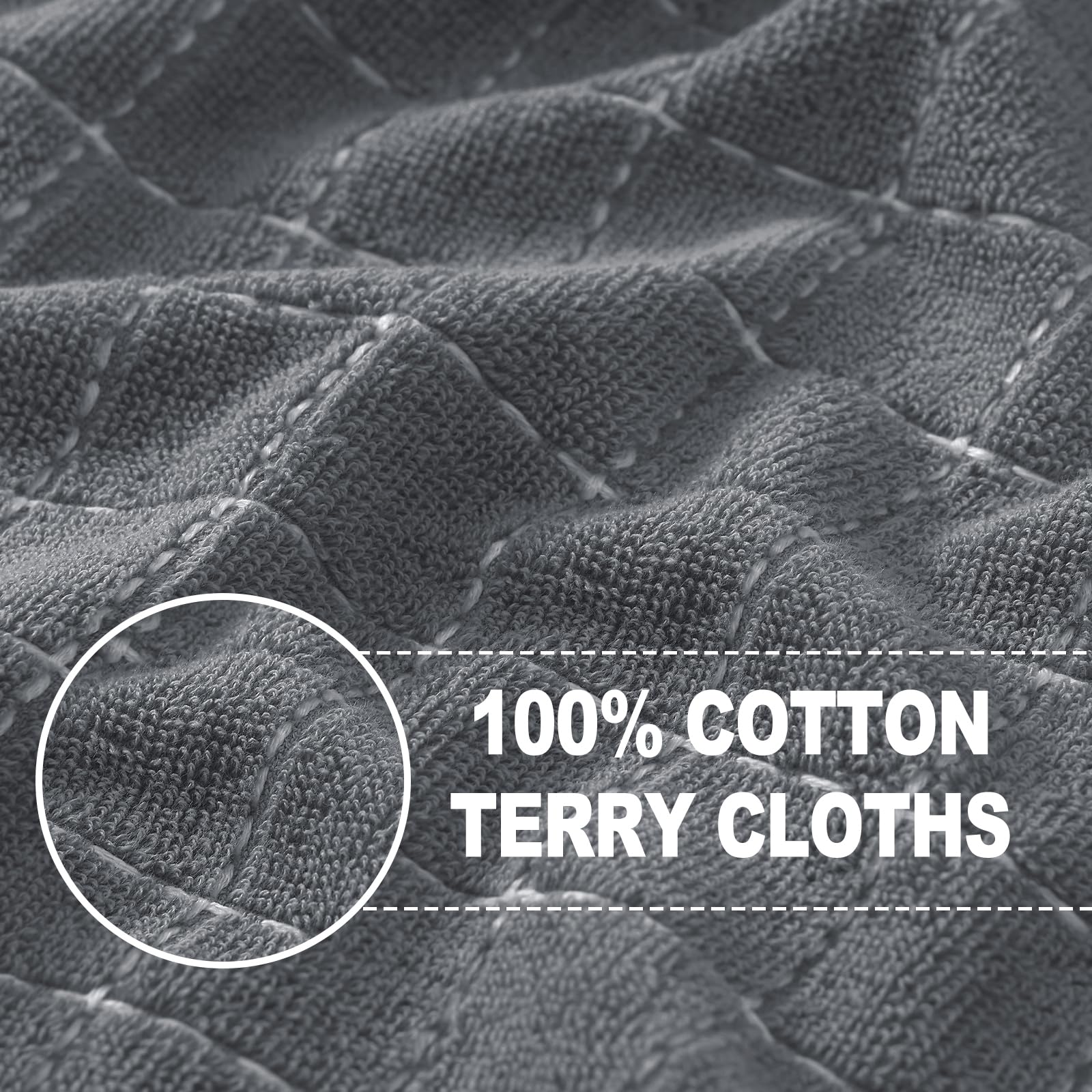 Textura terry suave de Homaxy para secado cómodo.