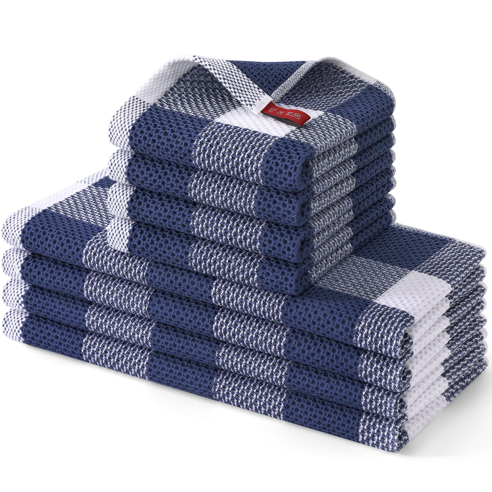 Toallas Homaxy con textura waffle, suaves y absorbentes para secar vajilla sin rayar