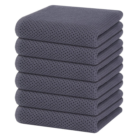 Toallas Homaxy de cocina waffle 13x28, absorbentes para secar platos con suavidad.