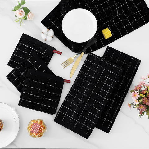 Homaxy trapos de cocina a cuadros 12x12, ideales para derrames