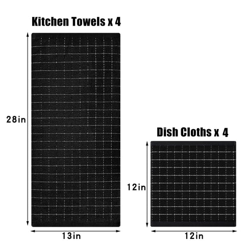Homaxy trapos de cocina a cuadros 13x28, duraderos para limpieza diaria