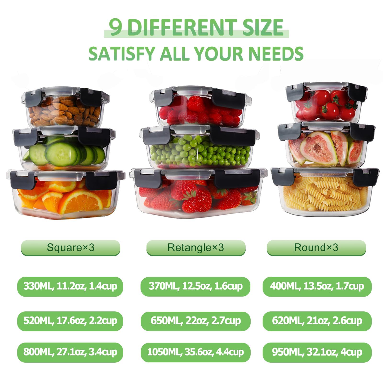 Contenedores HOMBERKING rectangulares de 650 ml, perfectos para comidas para llevar.