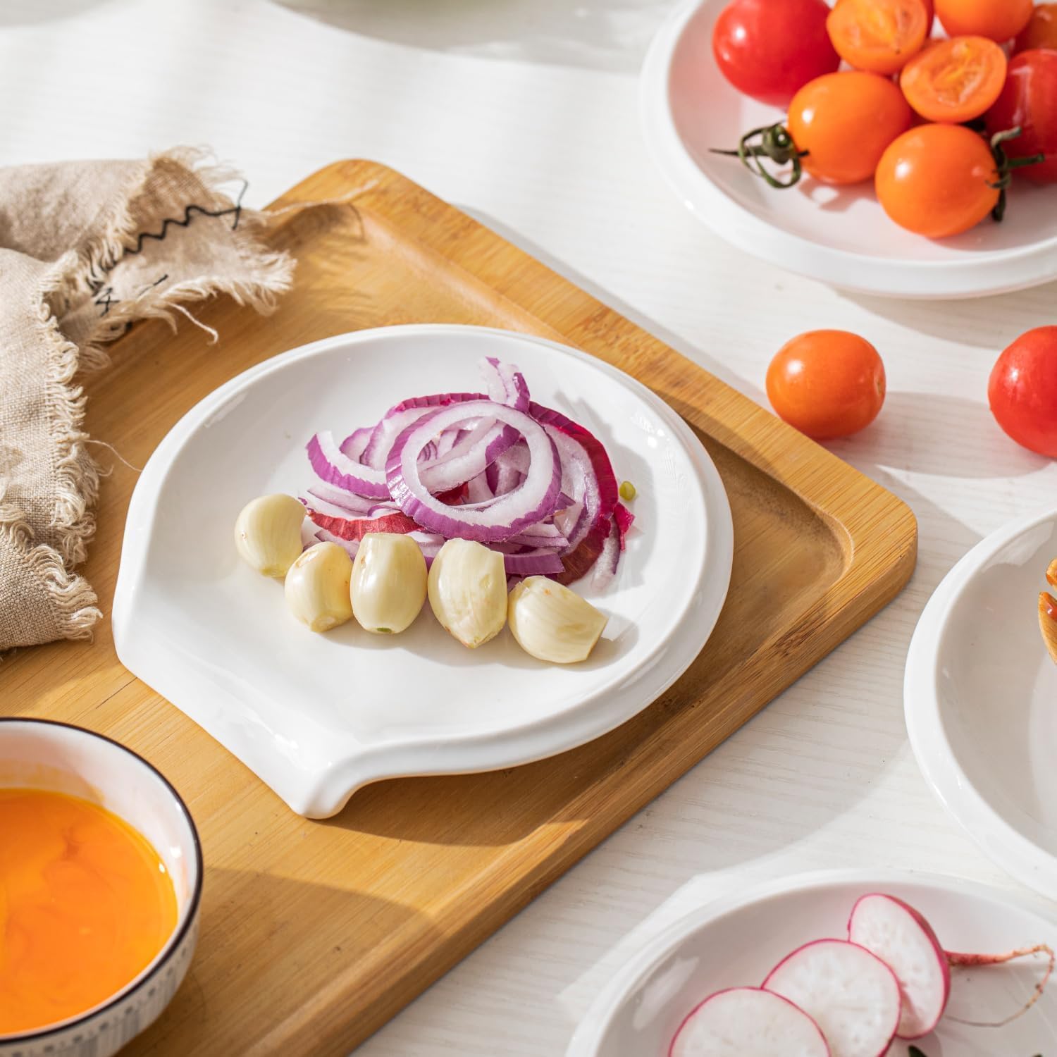 HOMBENE set de 4 reposacucharas ceramica para cocina