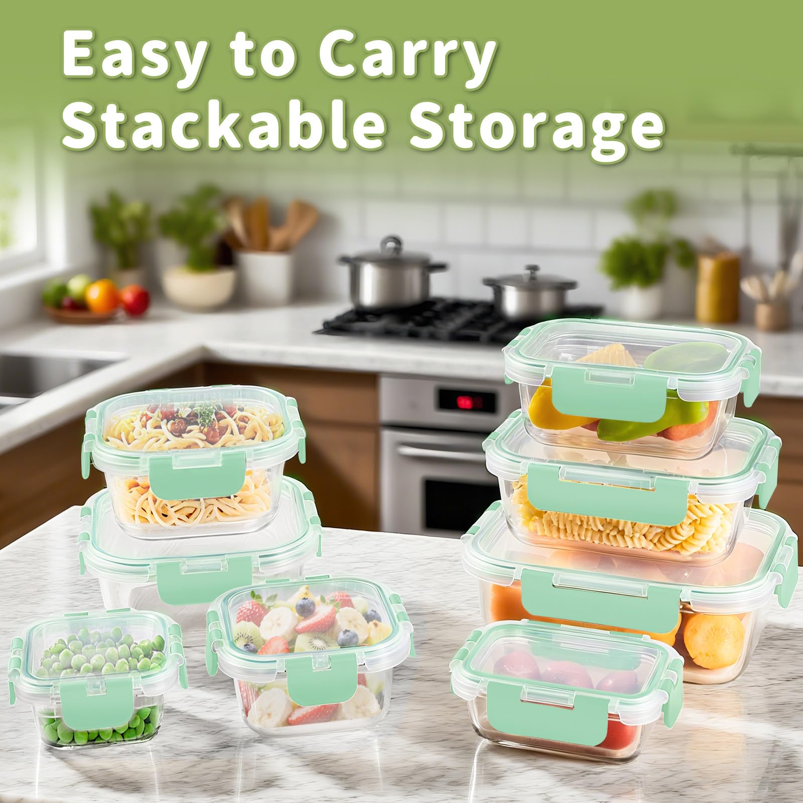Contenedor rectangular HOMBERKING 200ml ideal para porciones pequeñas y tentempiés.