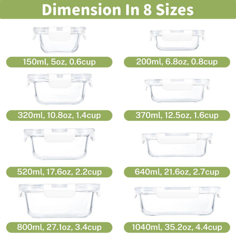 HOMBERKING contenedor rectangular de vidrio 370 ml para comidas listas para calentar.