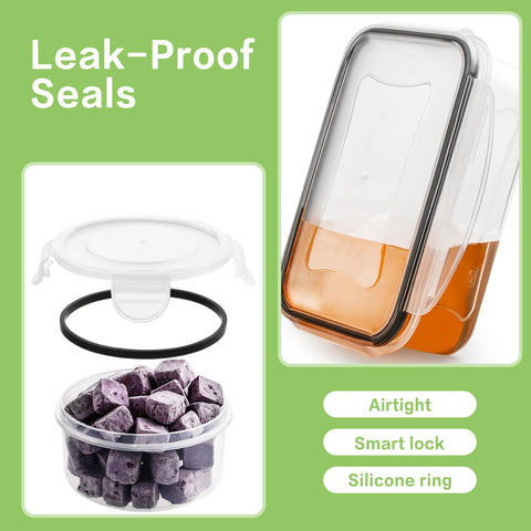 Contenedores cuadrados HOMBERKING de 14–24 oz para porciones.
