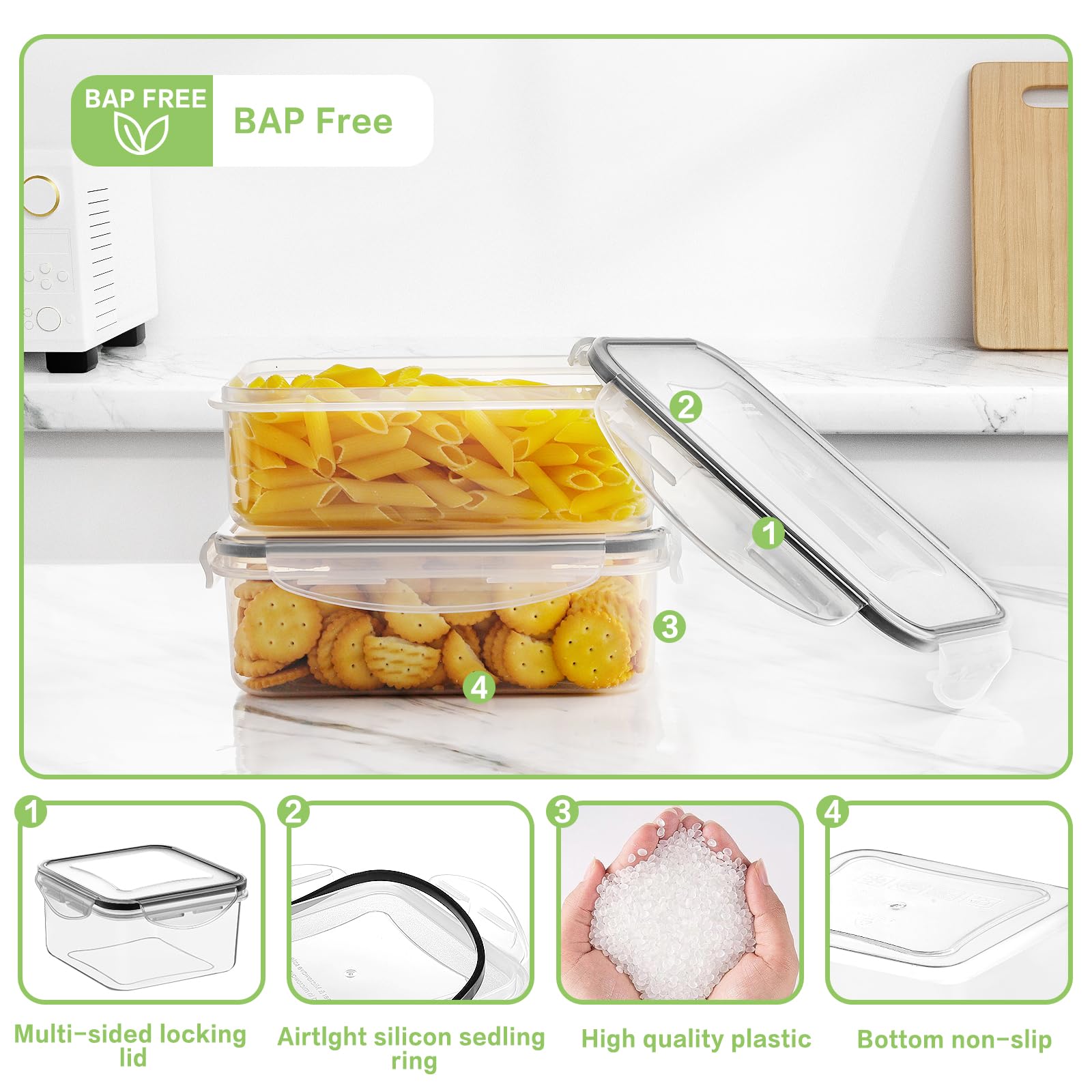 Diseño apilable HOMBERKING para ahorrar espacio en cocina.