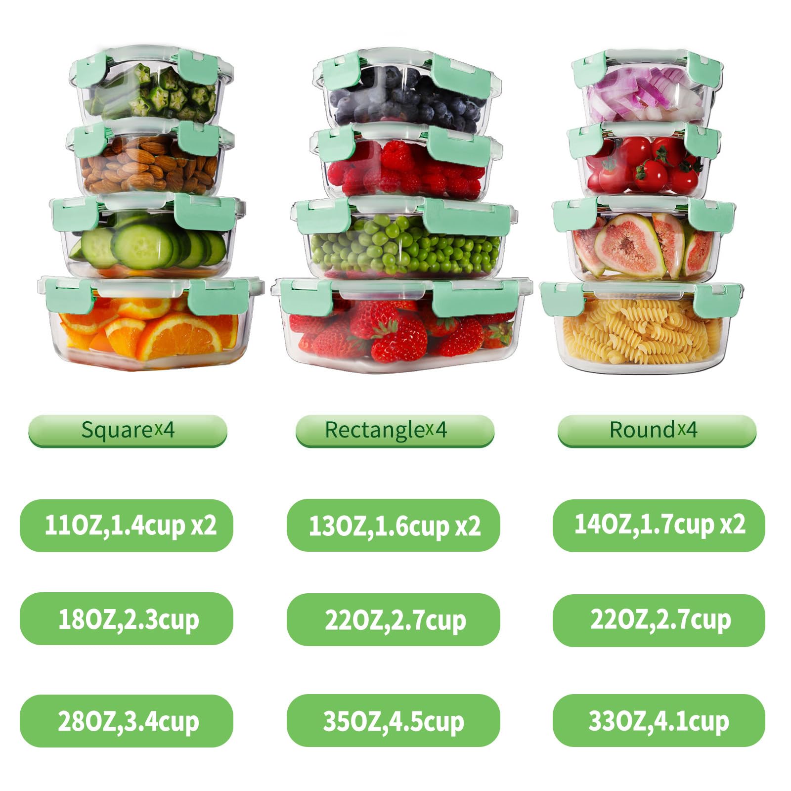 HOMBERKING envase rectangular 630 ml, perfecto para comidas semanales