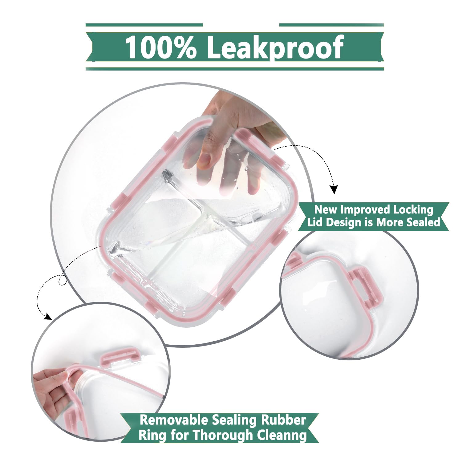 HOMBERKING vidrio borosilicato resistente apto para microondas y congelador.