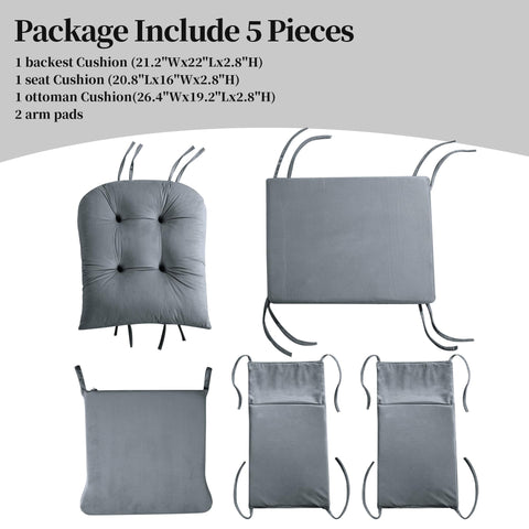 Almohadón de asiento HOMBYS para mecedora: soporte estable para caderas y espalda.
