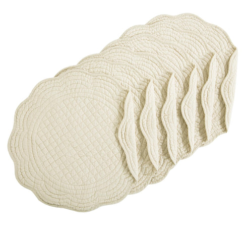 Manteles redondos HOMBYS de 14 pulgadas, set de 6, protección con estilo para la mesa.