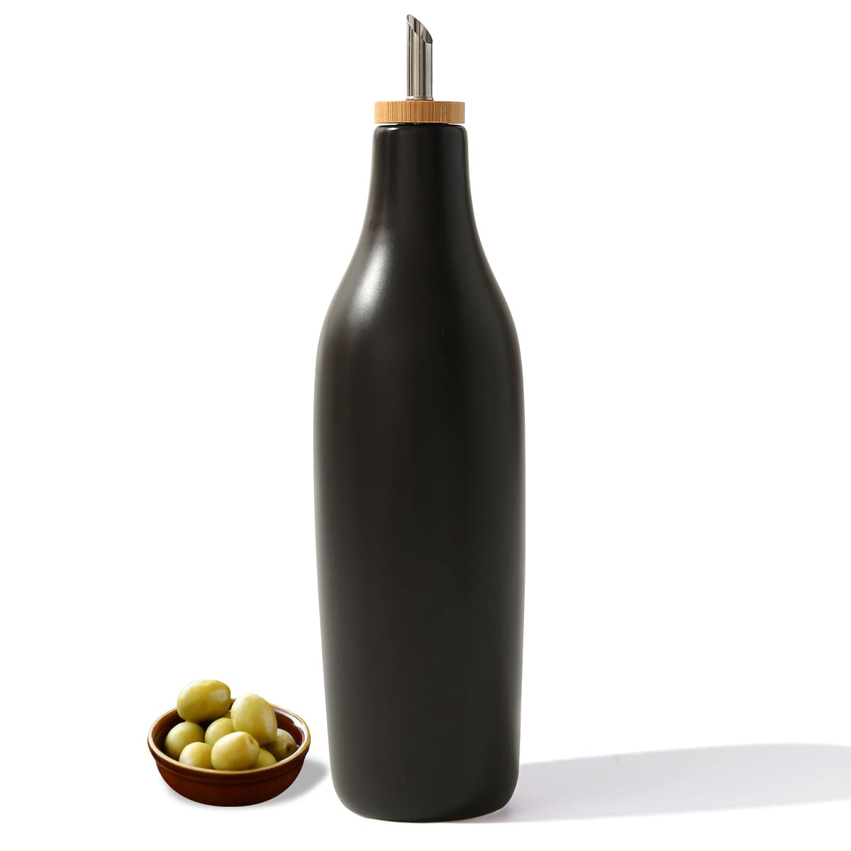 HOMCDALY Aceitera cerámica con vertido controlado para aceite de oliva.