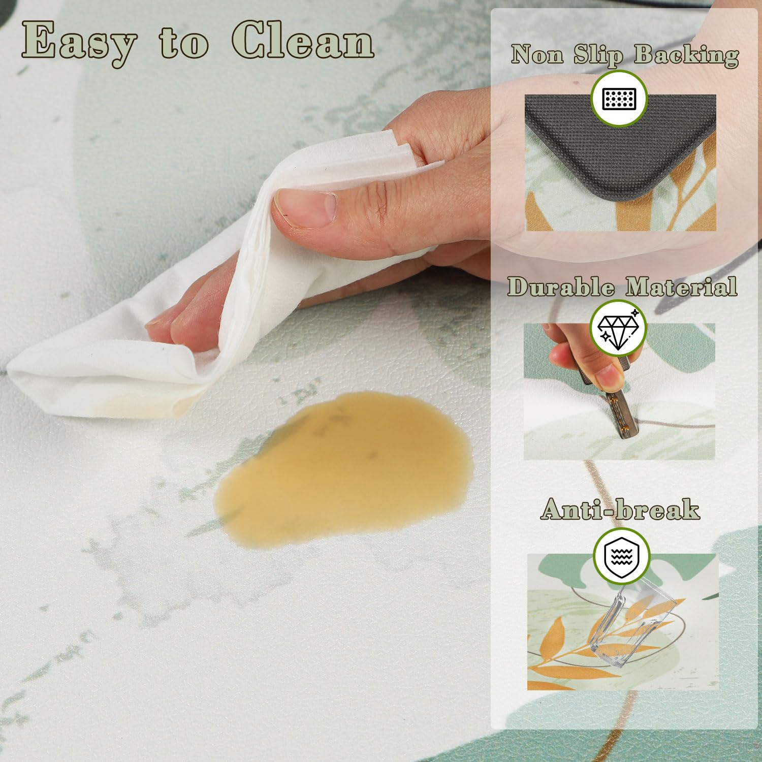 Alfombras Homcomoda impermeables para cocina, protegen contra salpicaduras y se limpian fácilmente.