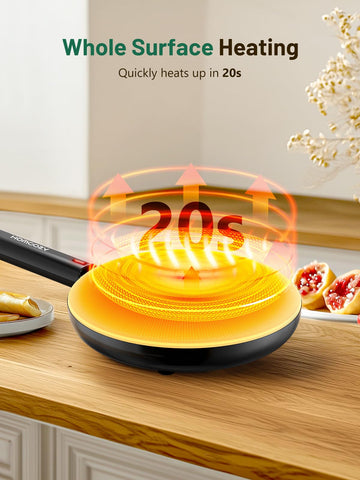 HomCozy crepes de 8 pulgadas para desayunos rápidos y sabrosos.