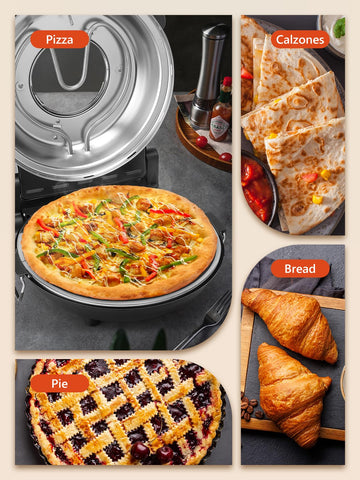 HomCozy Horno Pizza Eléctrico: diseño compacto ideal para cocinas pequeñas y mesas de comedor