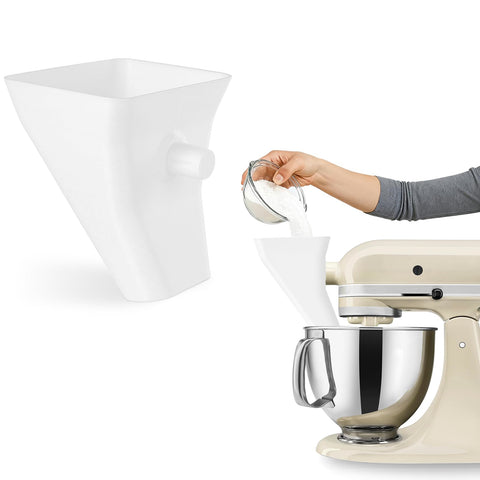 HOMDSG embudo de harina para KitchenAid facilita verter sin salpicar.