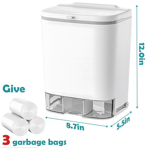 HomDSim cubo basura colgante con cajón de almacenamiento para bolsas.