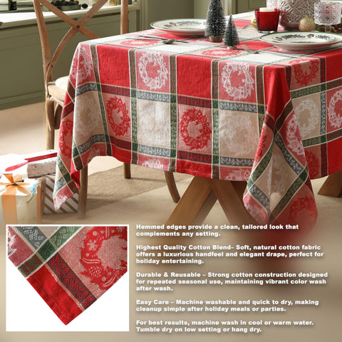 Textura suave de mezcla algodón del mantel Home Bargains Plus para mayor confort.