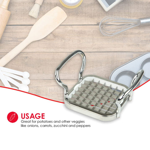 Home Basics cortes en cuadrados para papas perfectas y fritas consistentes.
