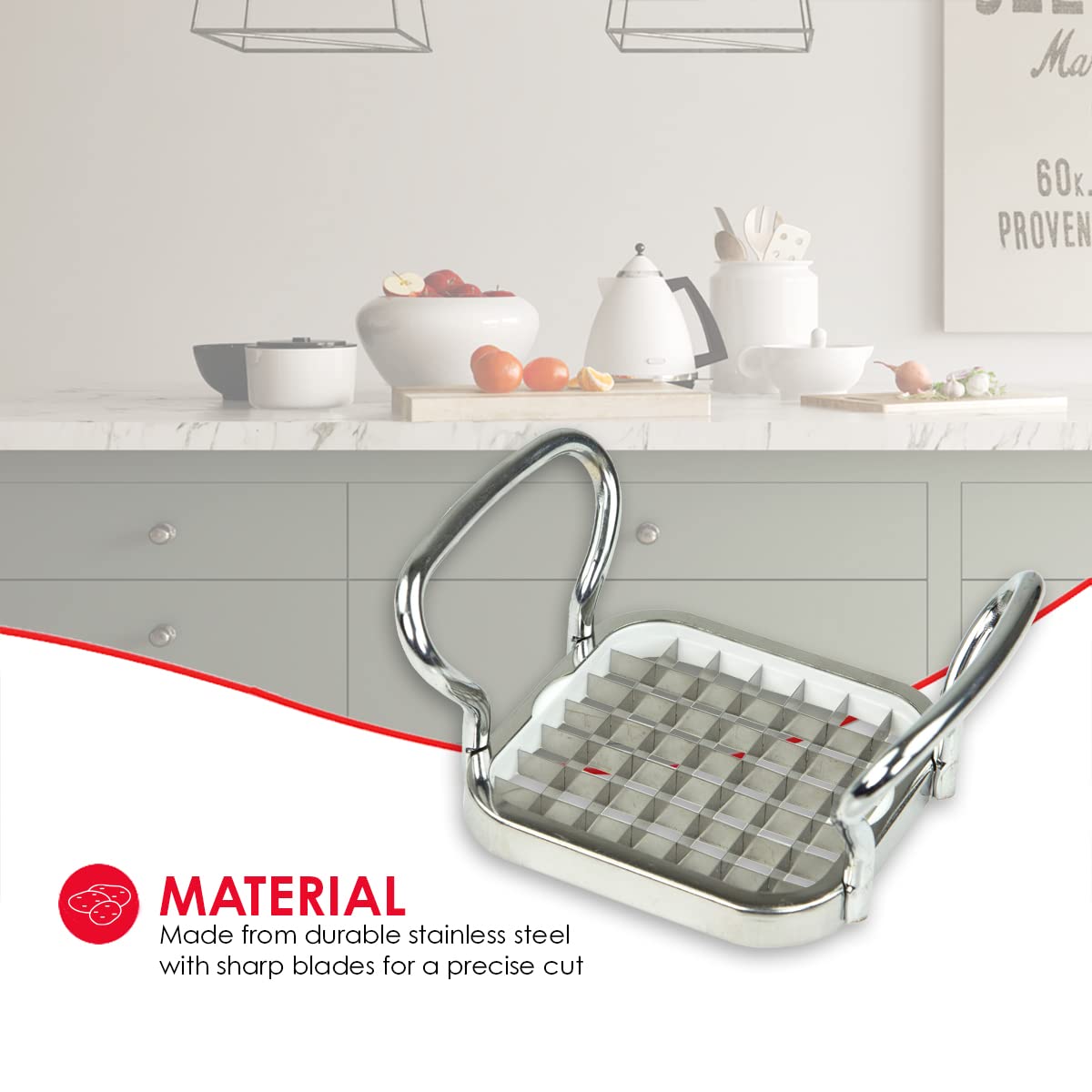 Home Basics con agarre ergonómico para un manejo cómodo y seguro.