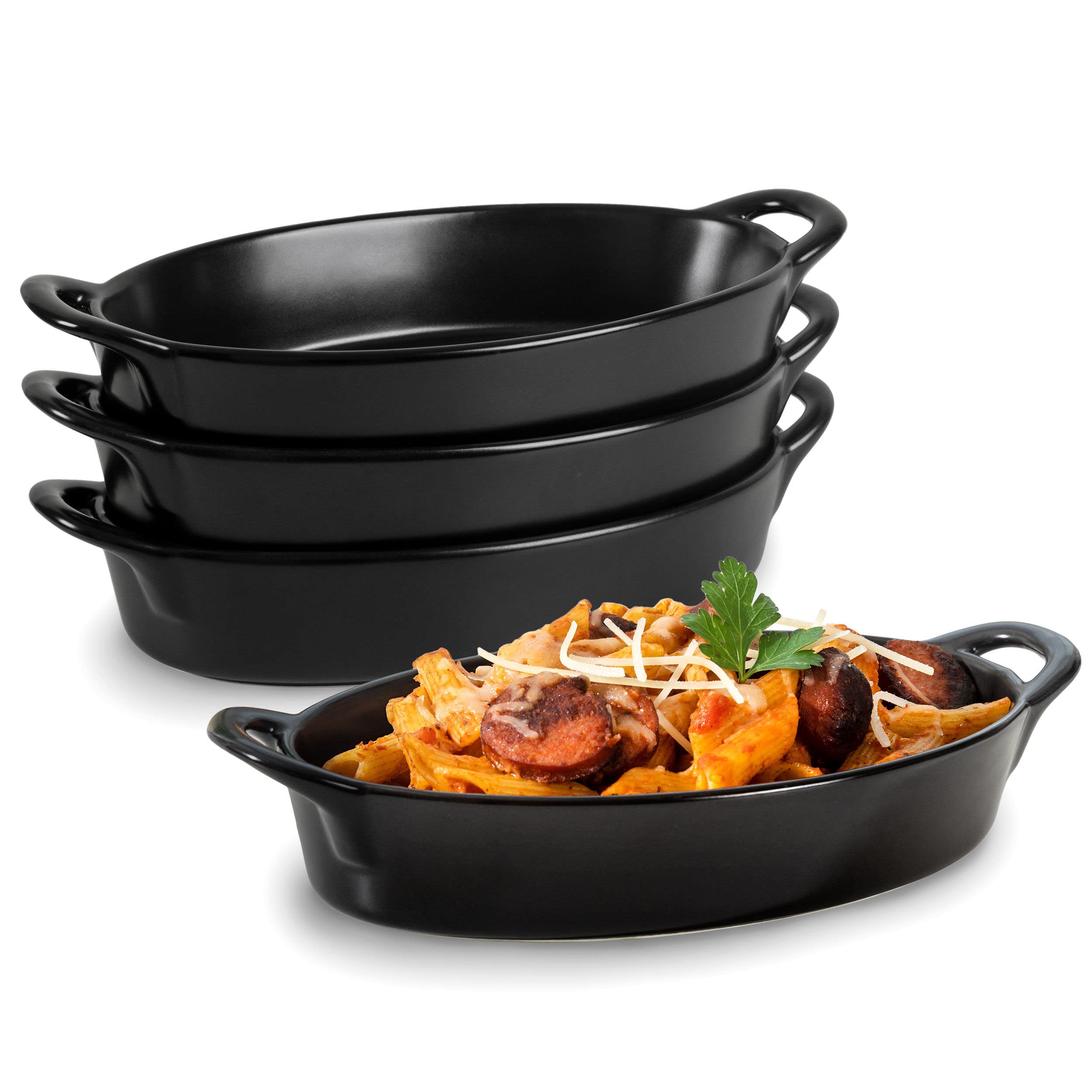 Home Beets Bandeja Oval Gratin 8x5 para hornear porciones individuales.