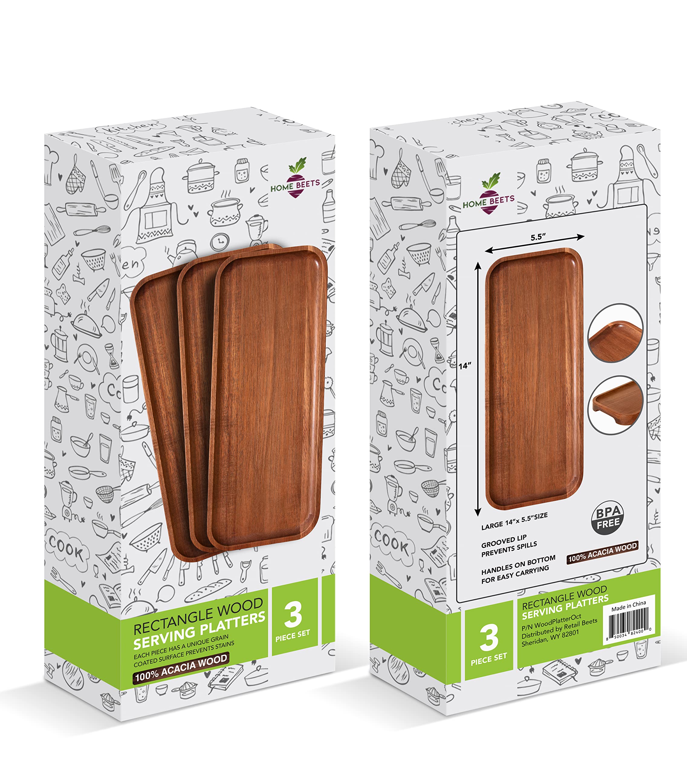 Home Beets bandejas para frutas y verduras, ideal para servir en eventos