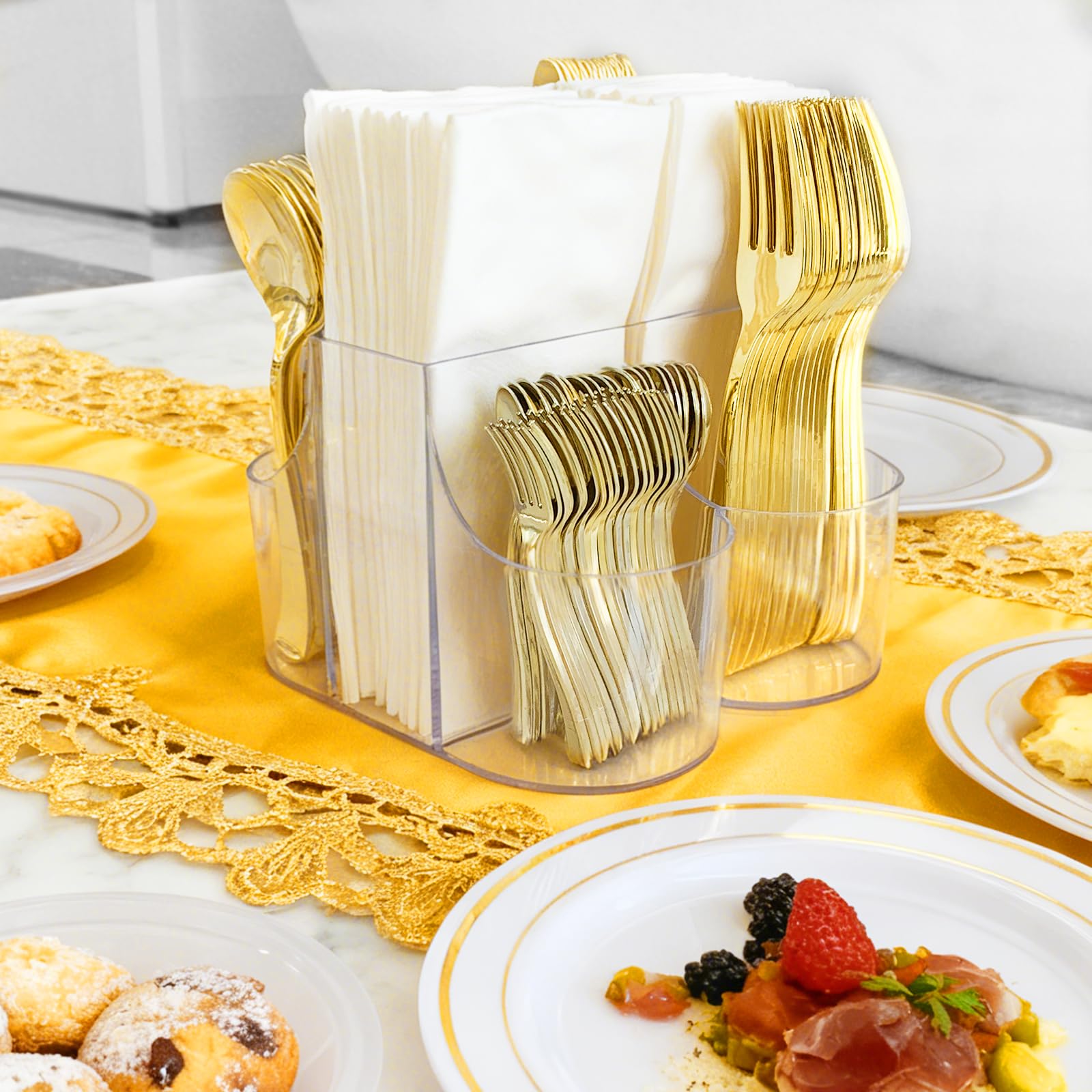 HOME BREEZE diseño versátil para cubiertos, pajitas y condimentos