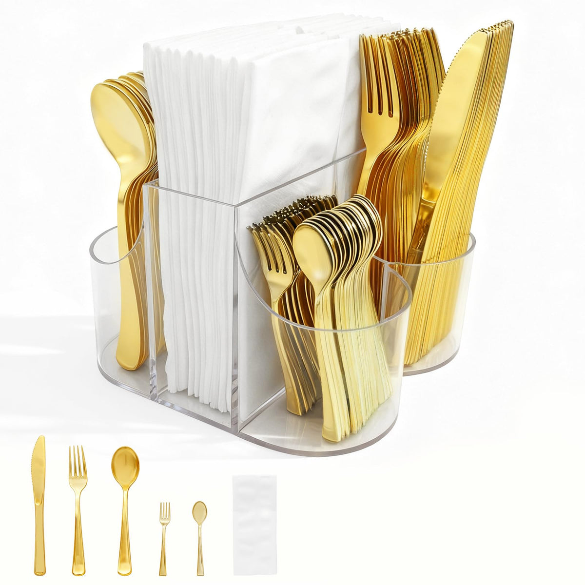 HOME BREEZE organizador de utensilios de 5 compartimentos para fiestas