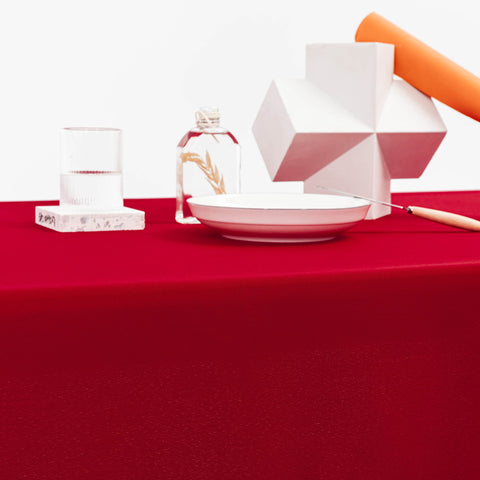 Mantel rojo Home Brilliant para comedor, ideal para fiestas y cenas