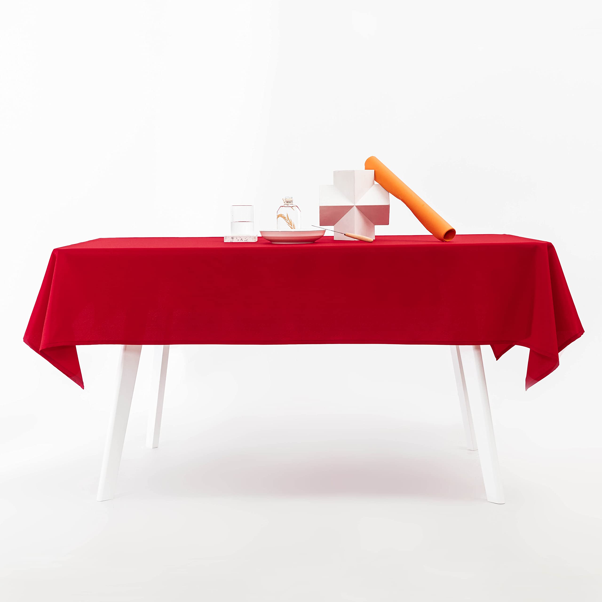 Mantel rojo Home Brilliant listo para guardar en bolsa de cierre