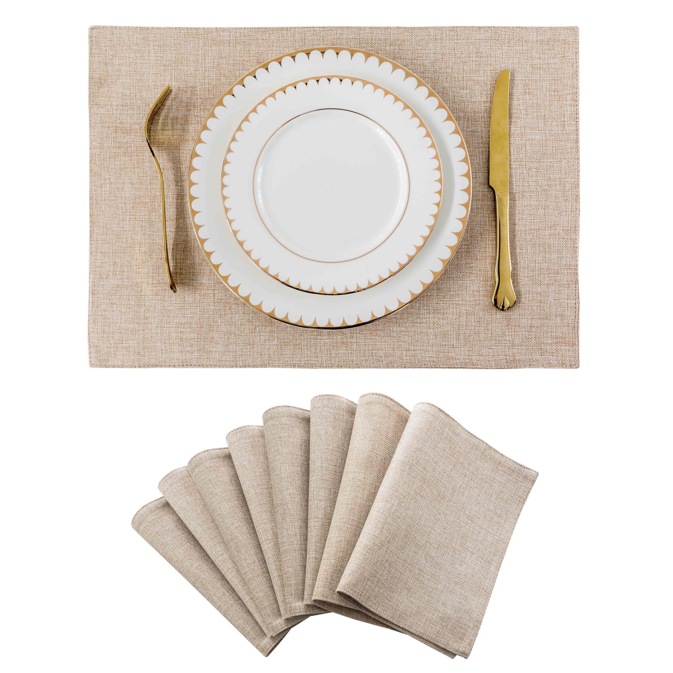 Home Brilliant salvamanteles juego 8 protege la mesa y aporta elegancia.