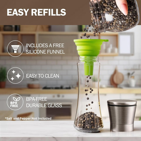 HOME EC llenado fácil y capacidad de 180 ml por molinillo.