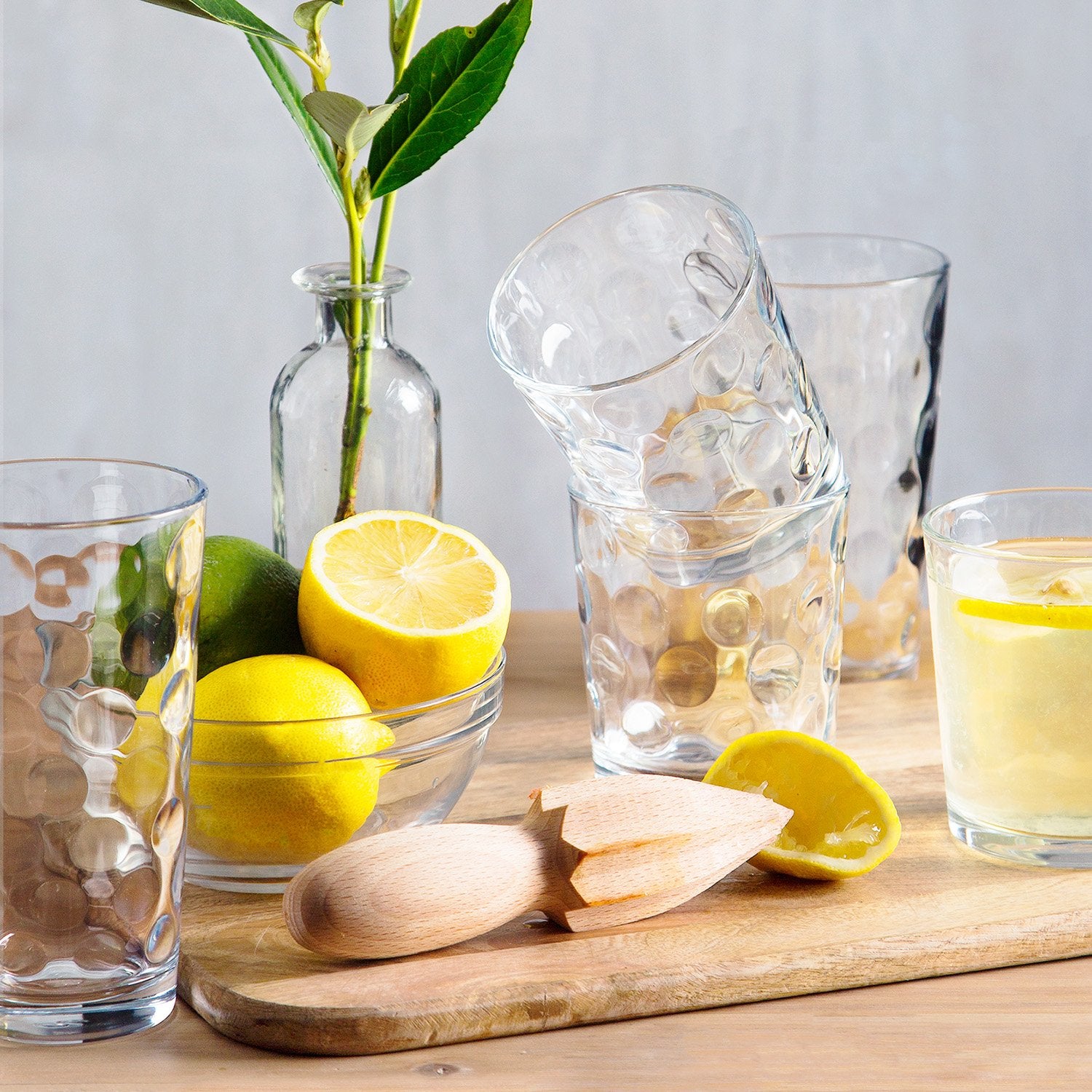 Vaso apto para lavavajillas de Home Essentials & Beyond, cristal robusto.