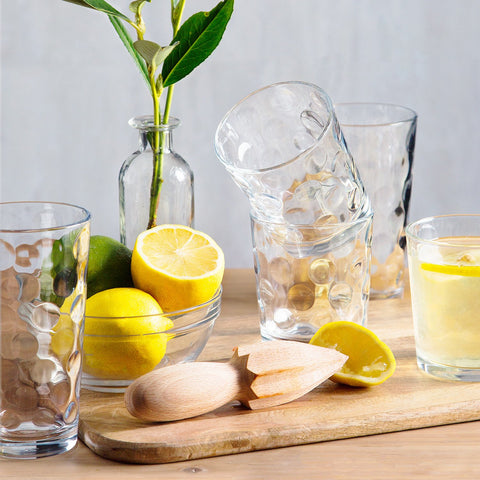 Vaso apto para lavavajillas de Home Essentials & Beyond, cristal robusto.