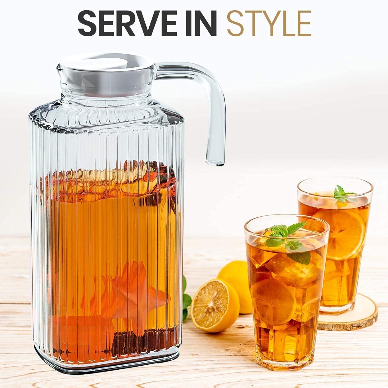 Jarra Home Essentials & Beyond, capacidad de 60 oz para varias porciones.
