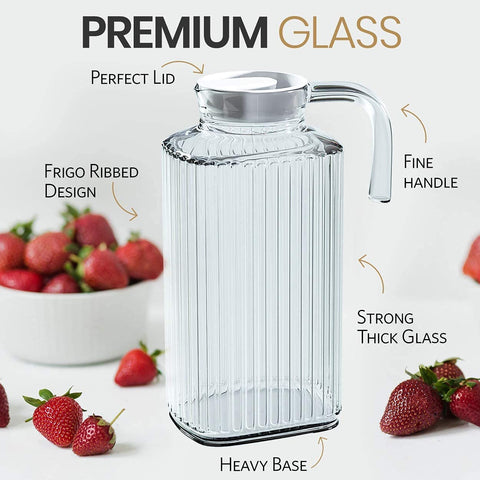 Jarra de vidrio claro Home Essentials & Beyond, visibilidad del contenido.