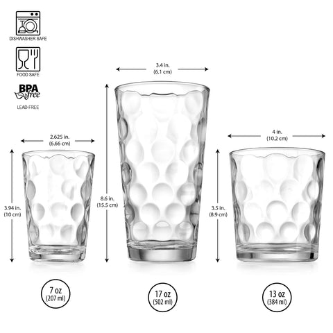 Vaso de zumo de 7 onzas de Home Essentials & Beyond, cristal claro.