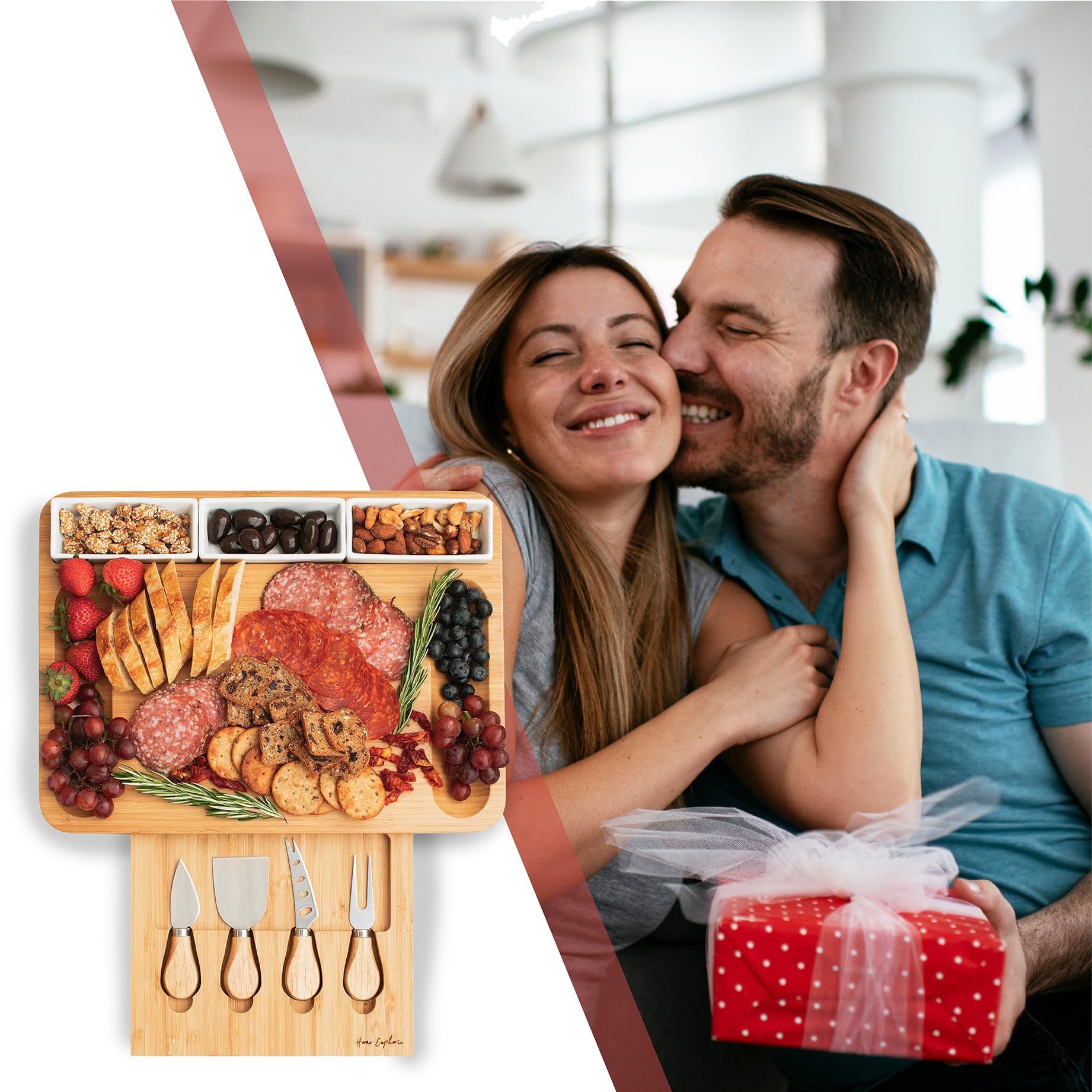 Home Euphoria: juego de cuchillos para charcutería, ideal para cortar quesos.