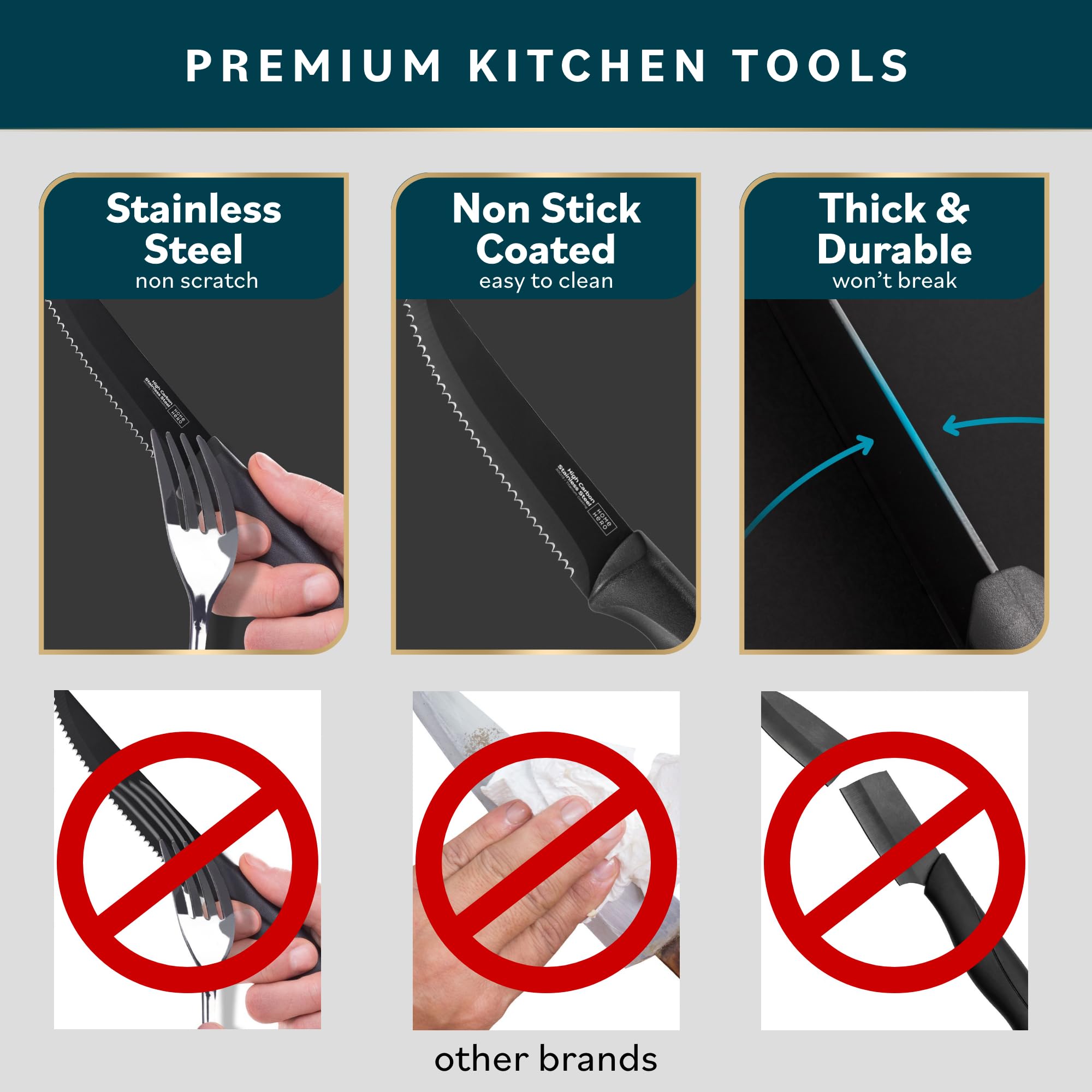 Mango ergonómico de Home Hero para agarre cómodo