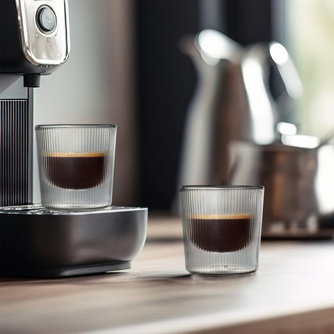 Capacidad de 5.4 onzas en los vasos HOME & HONEY para bebidas intensas.